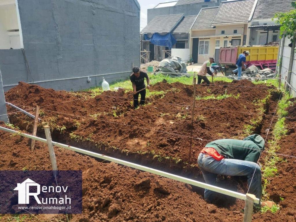 Jasa Bangun Rumah di Sukaraja Bogor Type 36, Pemasangan Pondasi