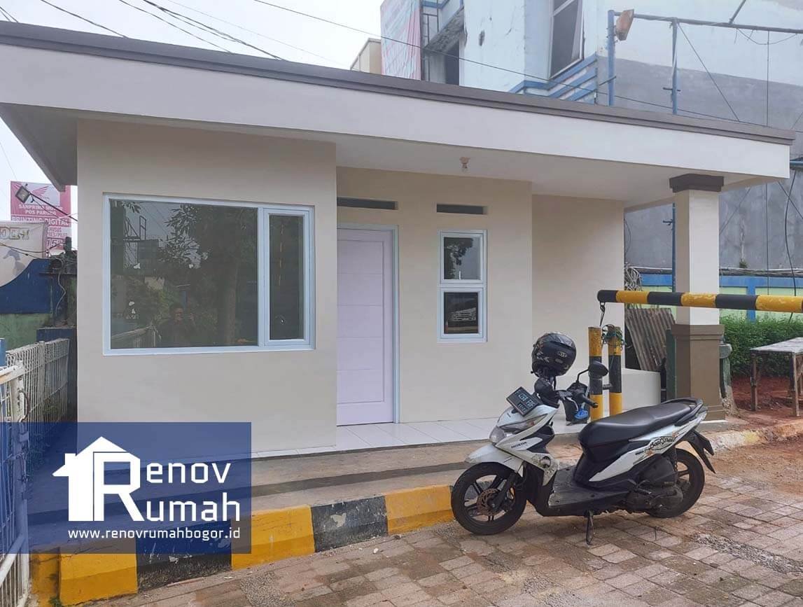 bangun pos security di bogor minimalis modern