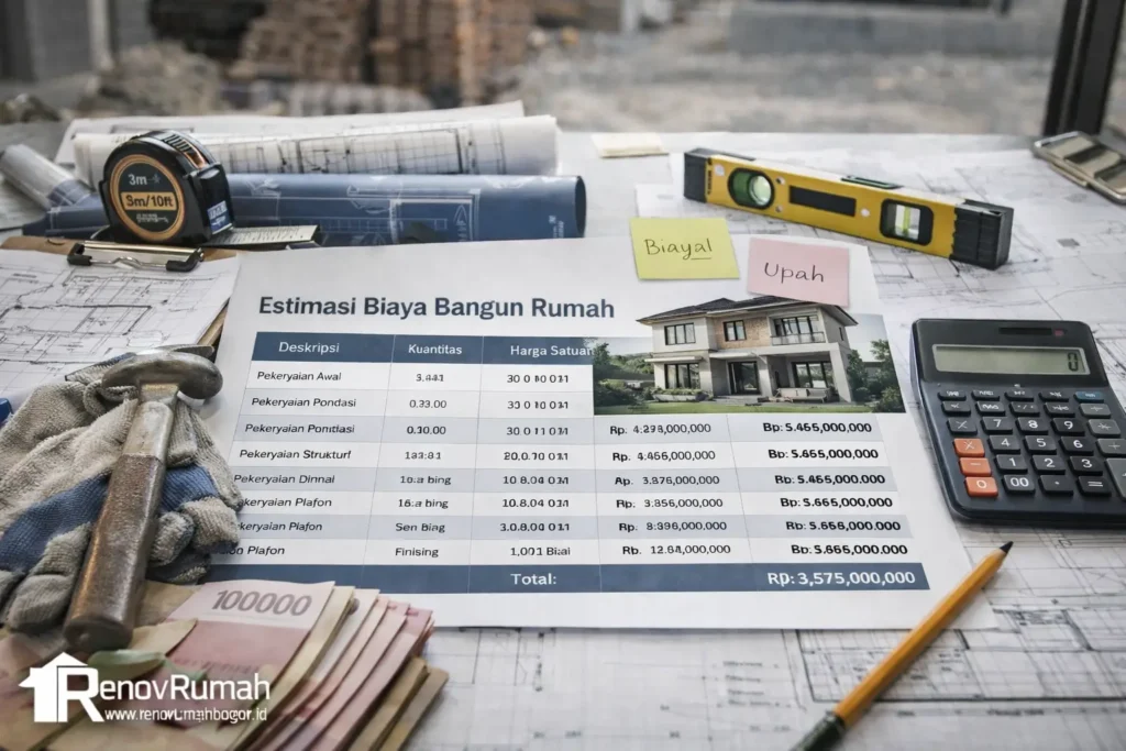 estimasi biaya bangun rumah, jasa kontraktor rumah bogor, jasa renovasi rumah bogor, jasa bangun rumah bogor