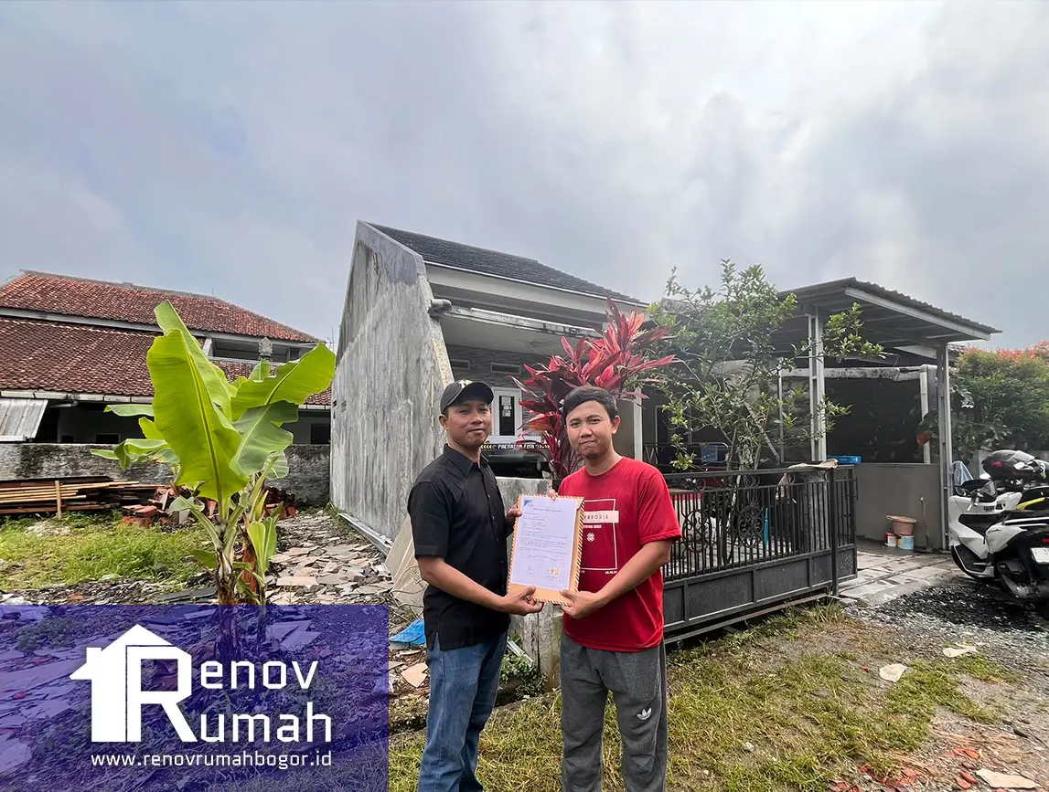 SerahTerima proyek Laladon, renovrumahbogor.id, jasa renovasi rumah bogor