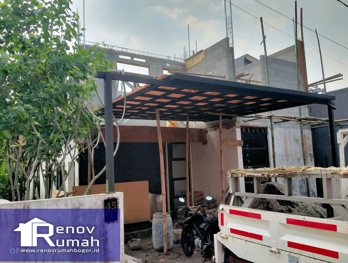 renovrumahbogor.id, tambah lantai, renovasi rumah bogor, pemasangan bataringan