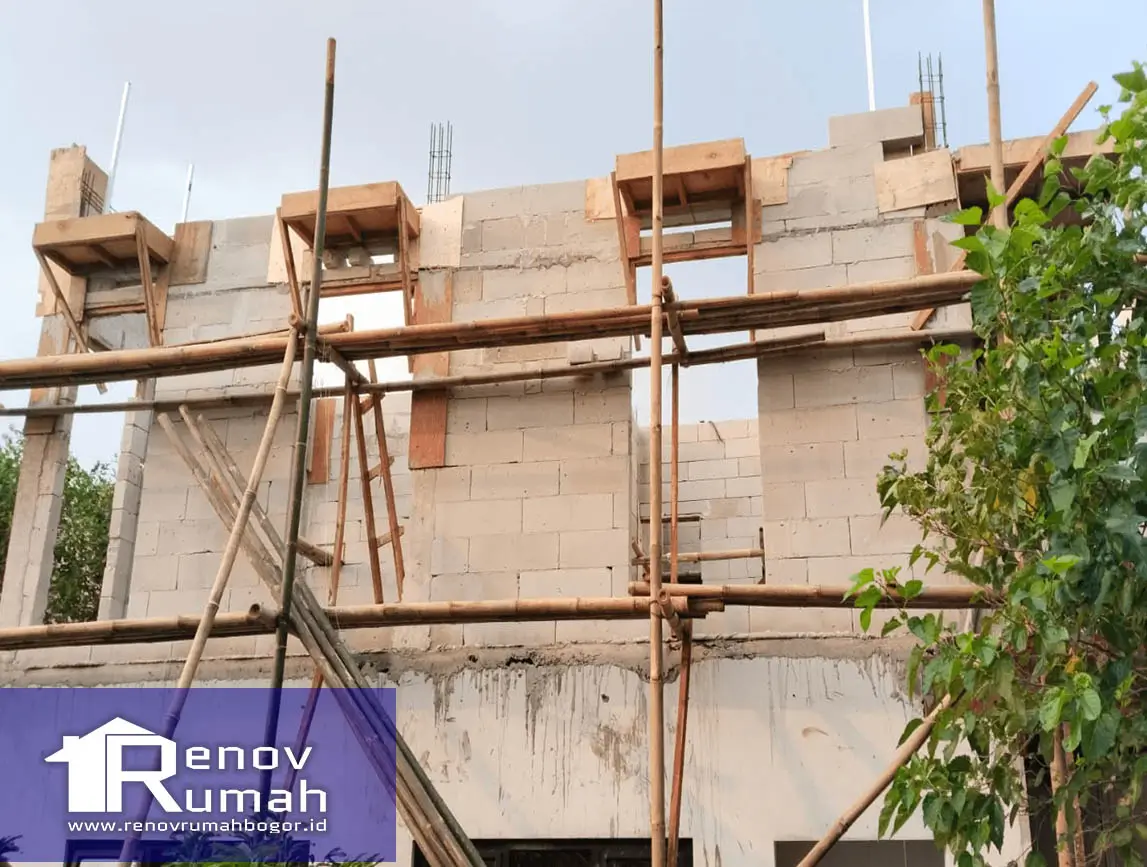 renovrumahbogor.id, jasa renovasi rumah bogor, pemasangan topian lantai 2, jasa bangun rumah bogor, jasa kontraktor rumah bogor