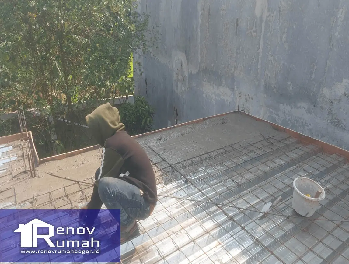 renovrumahbogor.id, jasa renovasi rumah bogor, renovasi, kontraktor rumah bogor. proses pengecoran dak