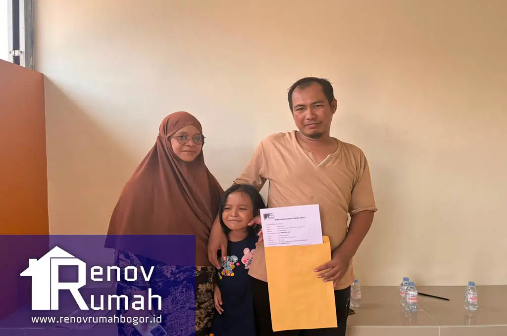 Serah terima proyek renovasi rumah karadenan, jasa kontraktor rumah bogor, renovrumahbogor.id