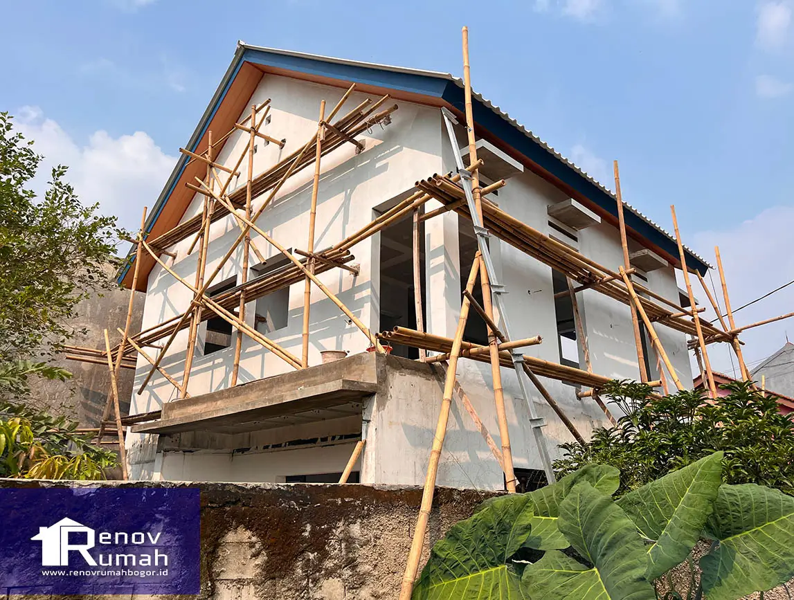 progres kerja 70% proyek renovasi rumah BNR bogor, kontraktor rumah bogor