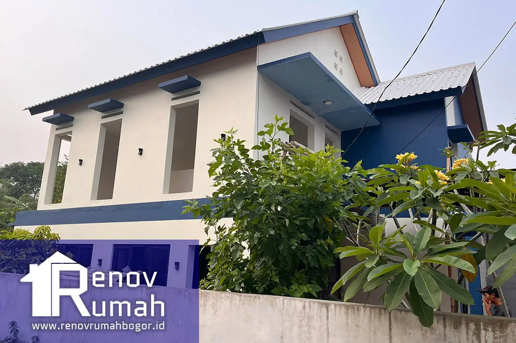 renovasi tambah lantai progres 80% BNR, jasa kontraktor rumah bogor