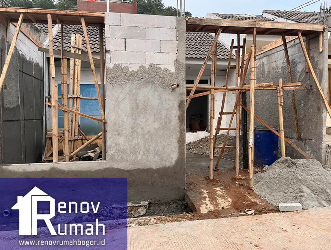 progres 20% pekerjaan renovasi perumahan ciampea regency, jasa kontraktor bogor
