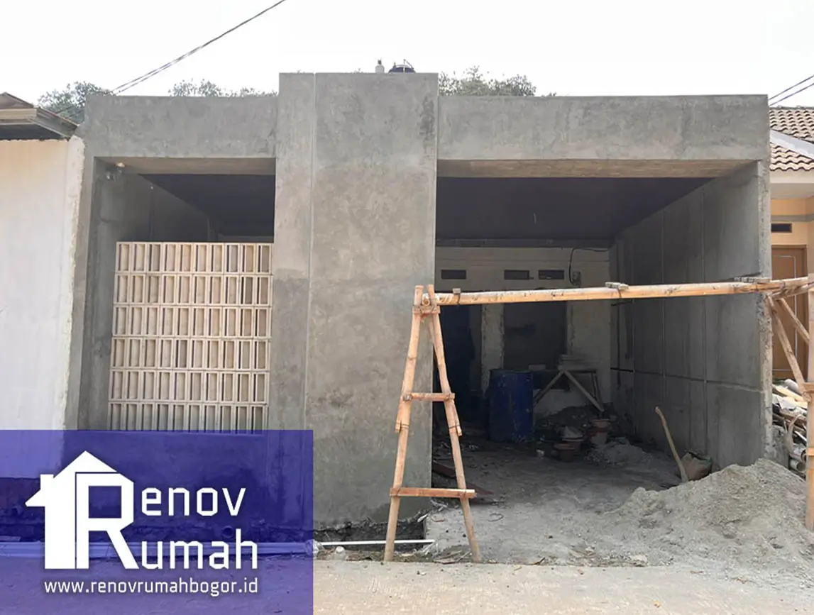 pekerjaan renovasi bagian depan rumah, ciampea regency-bogor, jasa kontraktor profesional