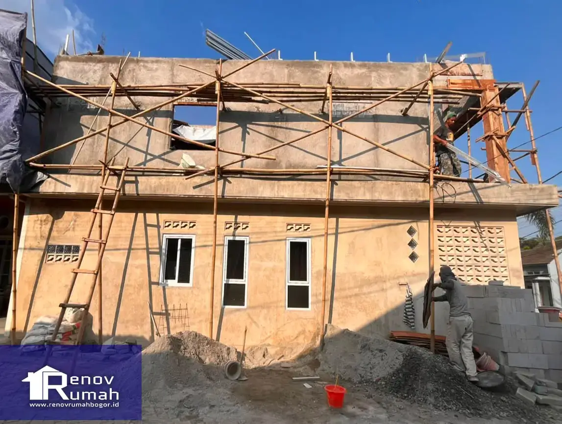 Progres 60% renovasi rumah ciapus, jasa renovasi rumah bogor, renovrumahbogor.id