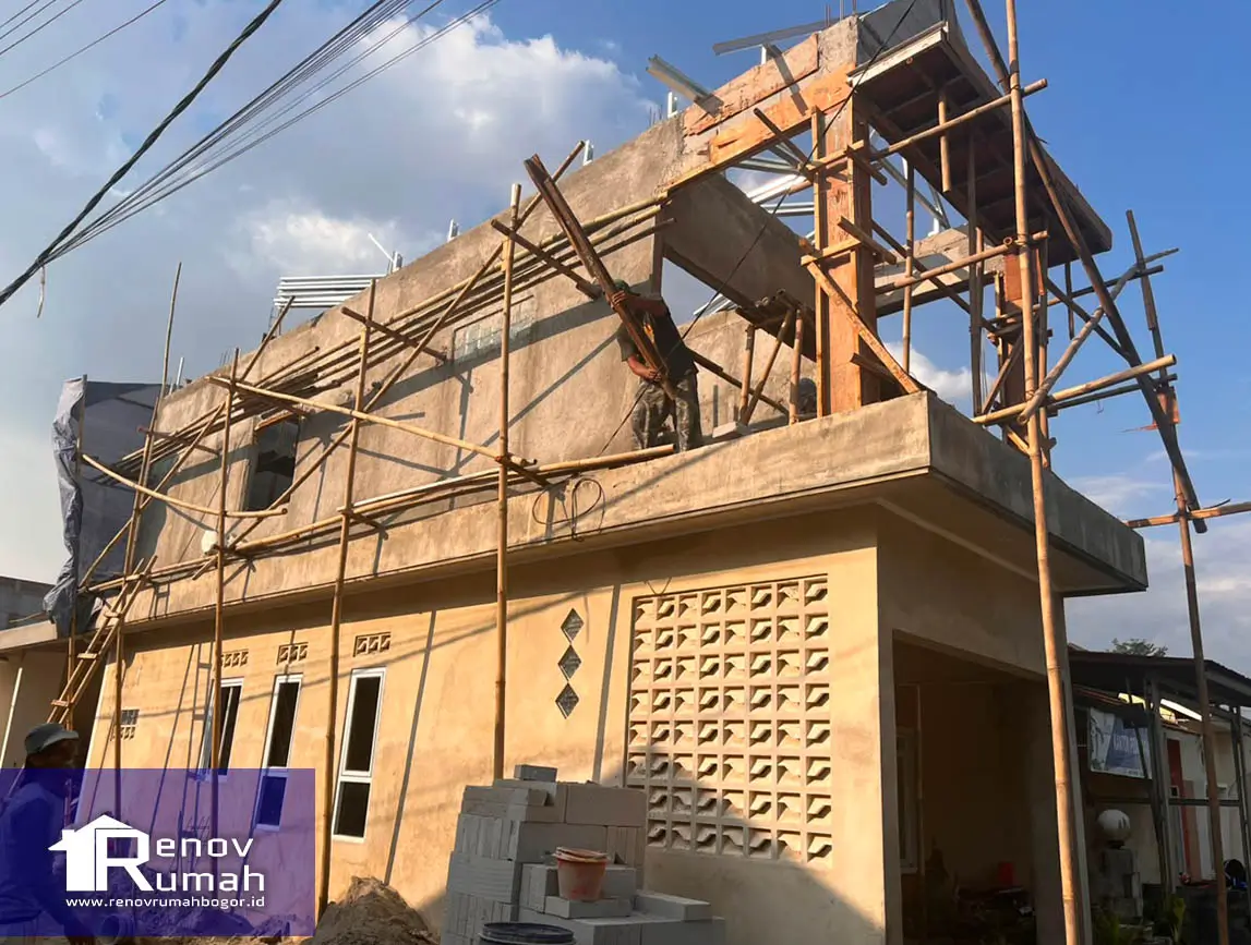 renovasi rumah progres 60% renovasi rumah bogor, jasa kontraktor ruamh bogor