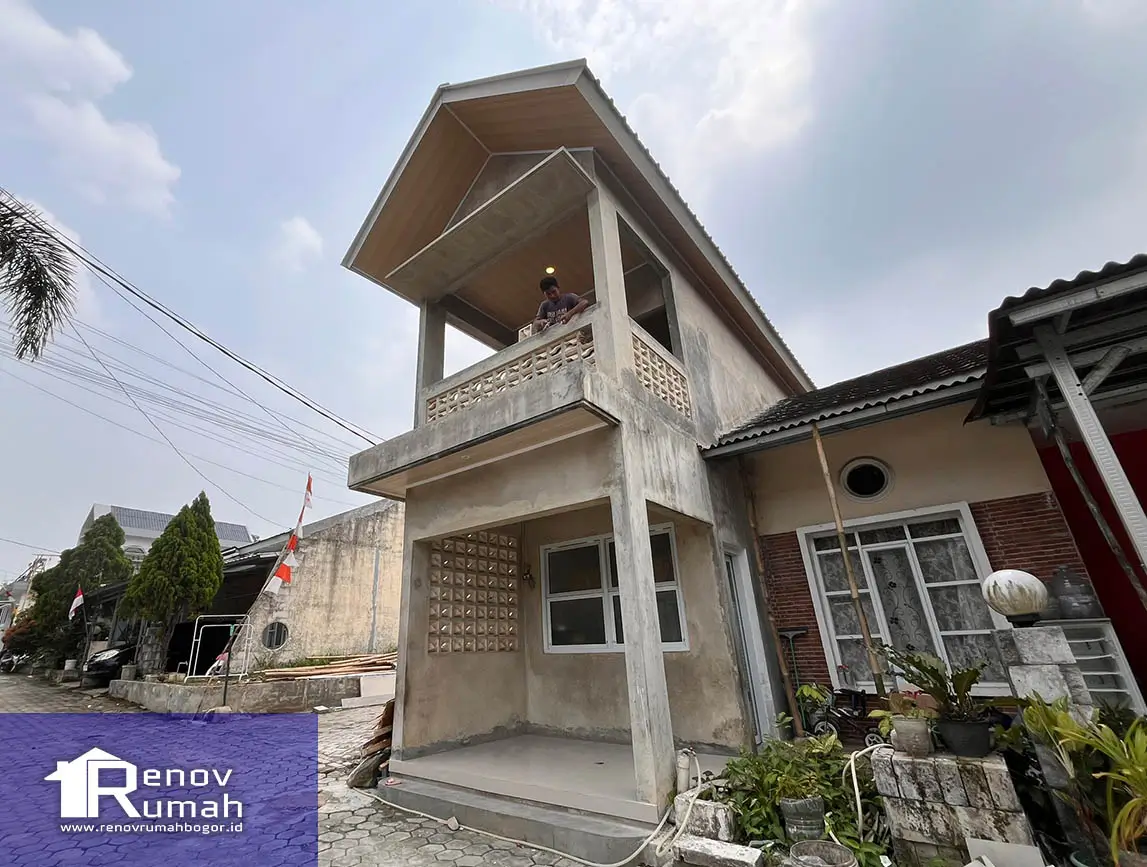 renovasi rumah ciapus progres 80%, jasa konraktor rumah bogor