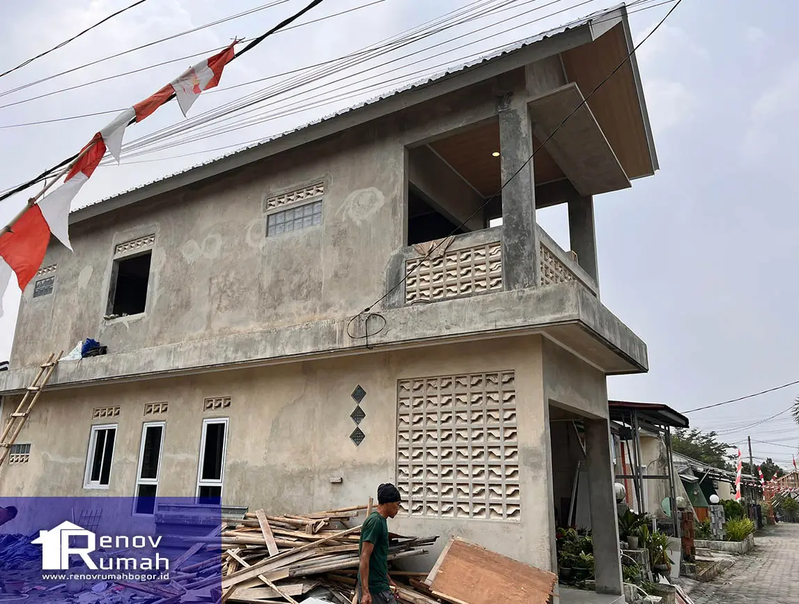 progres 80% renovasi rumah bogor