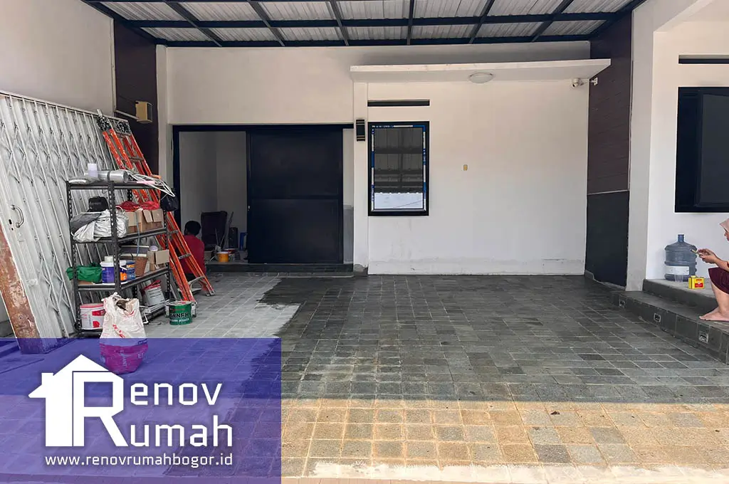 pemasangan batu alam andhesit, jasa renovasi bogor,kontraktor bogor
