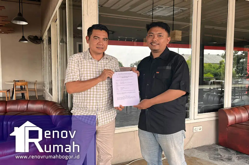 Ttd Kontrak kerja renovasi rumah cibinong